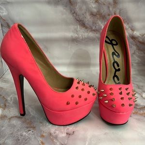 Hot pink pumps